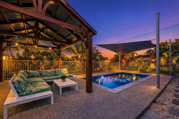 Private pool and covered entertaining area — perfect for relaxed tropical evenings