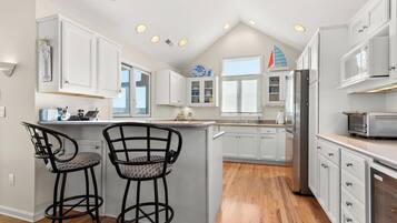 House, Multiple Beds, Balcony, Partial Ocean View (MARY AVENUE 101) | Private kitchen | Coffee/tea maker