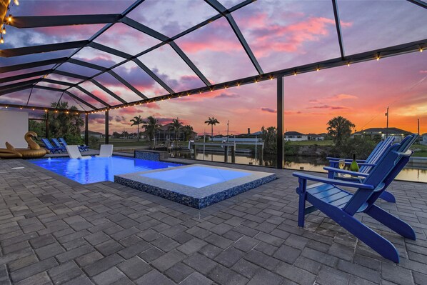 A heated pool