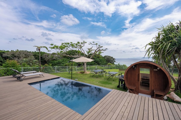 Building B, NS (Each room has 1 semidouble, 1 single futon, 2 single futons in loft, for 8 guests) | Terrace/patio