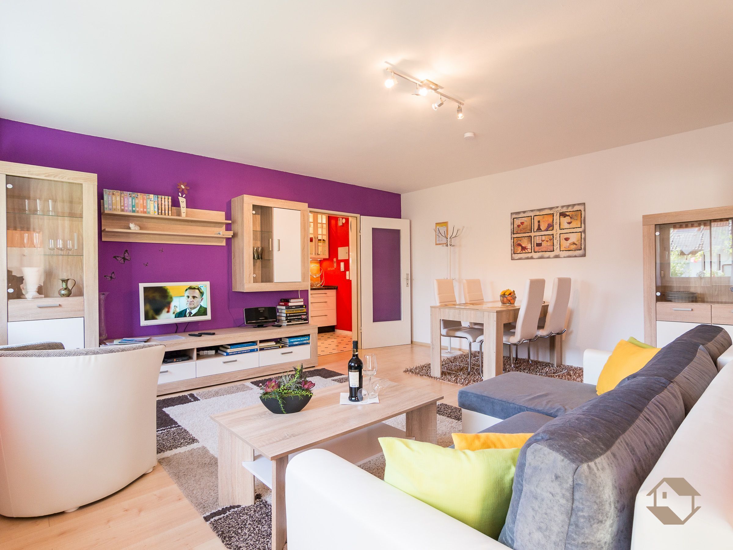 Televisión y reproductor de DVD 