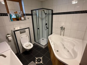 Douche, serviettes fournies