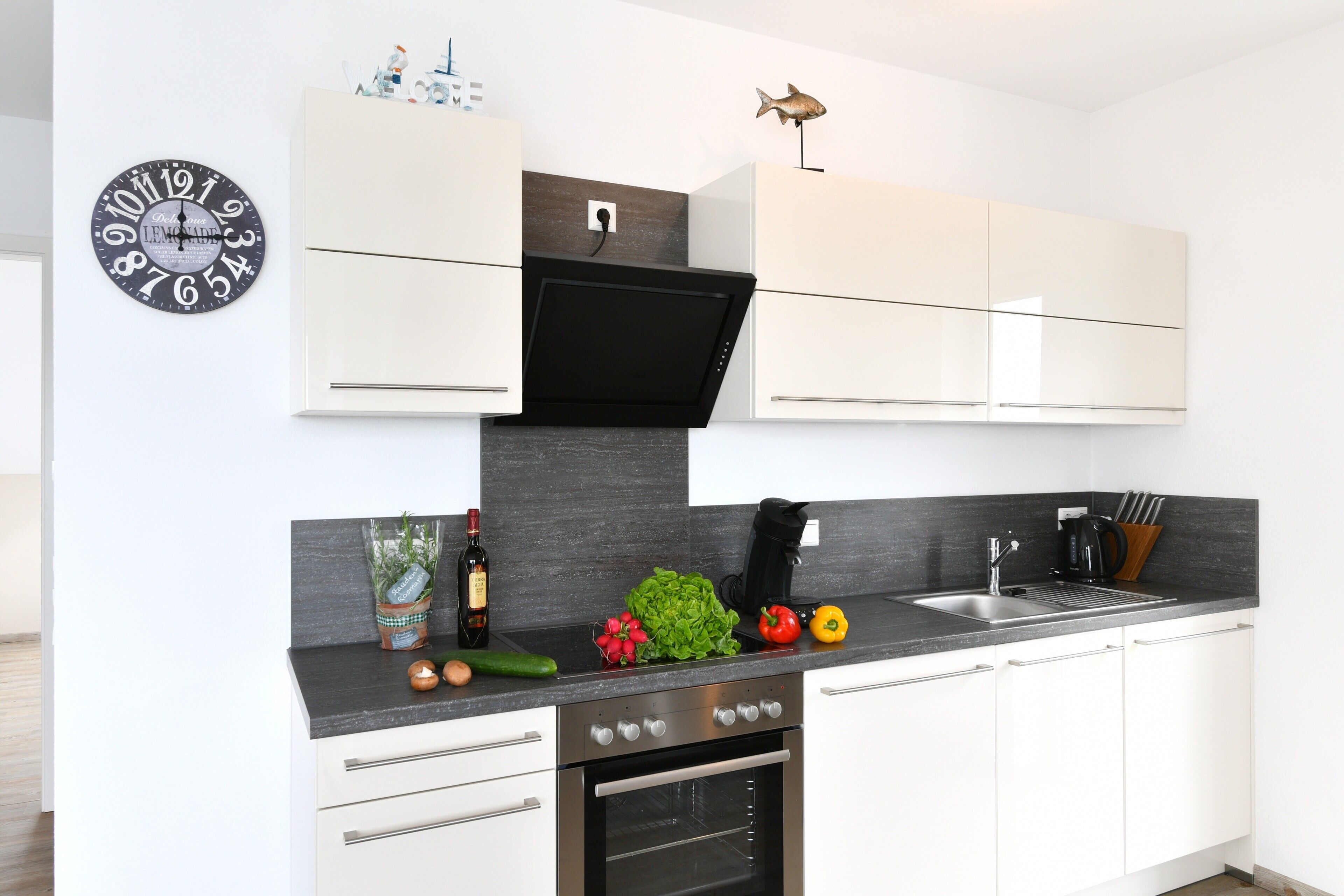 Kühlschrank, Ofen, Herdplatte, Geschirrspüler