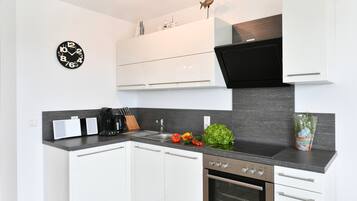 Fridge, oven, stovetop, dishwasher