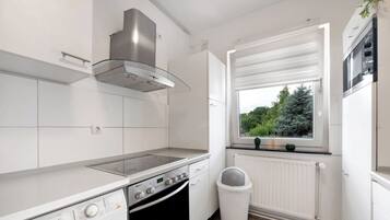 Kühlschrank, Mikrowelle, Herdplatte, Geschirrspüler