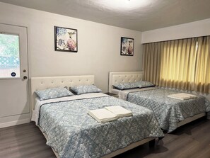 2 bedrooms, iron/ironing board, WiFi, bed sheets