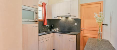 Fridge, microwave, stovetop, dishwasher