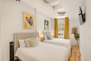 2 bedrooms, iron/ironing board, travel crib, WiFi