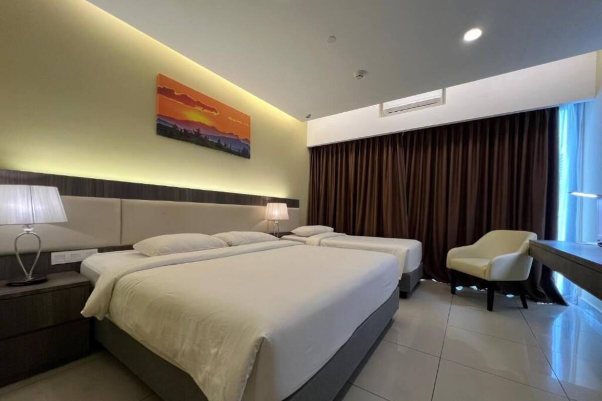 In-room safe, desk, laptop workspace, blackout curtains