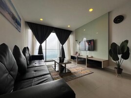 Suite, 3 Schlafzimmer | Wohnbereich