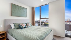 1 bedroom, desk, iron/ironing board, travel cot