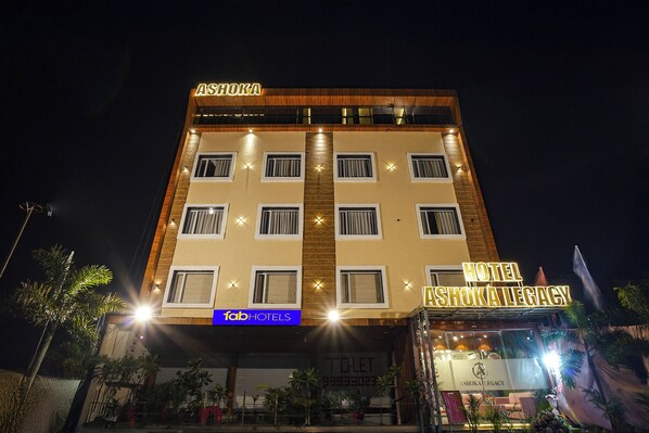 A multi-story hotel with a prominent "ASHOKA" sign at the top. - FabHotel Ashoka Legacy - Baghmugalia (Bhopal)
