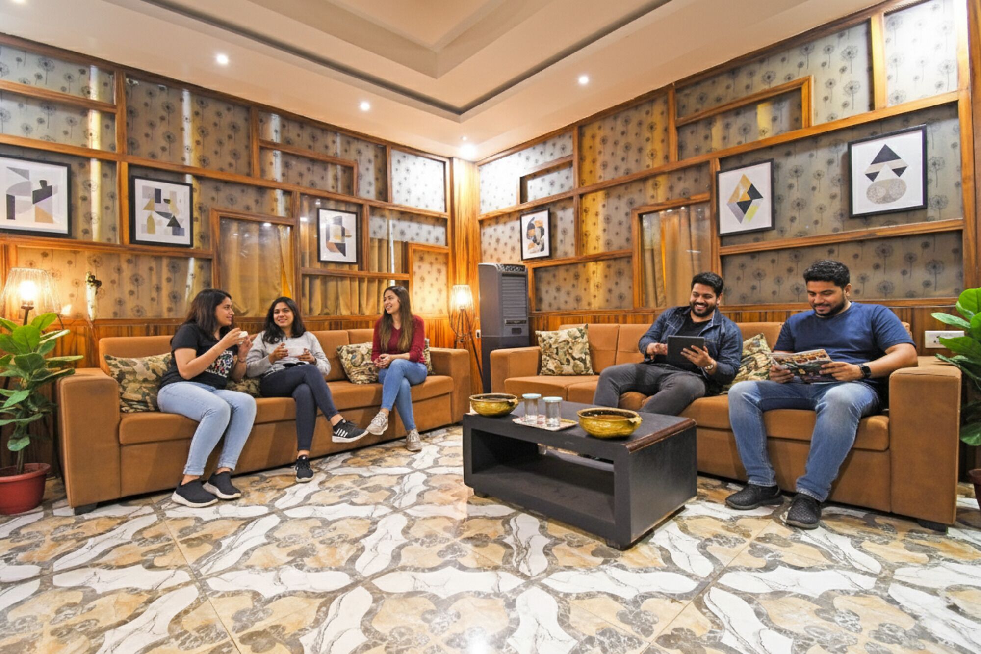 Sala de estar en el lobby