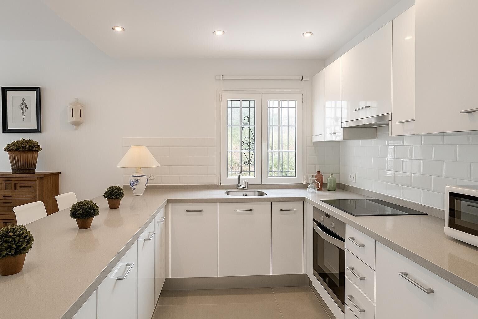 Kjøleskap, mikrobølgeovn, ovn og kokeplater