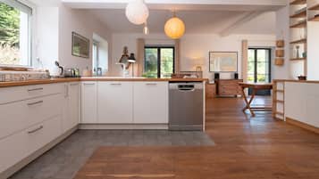 Fridge, oven, stovetop, dishwasher