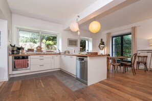 Fridge, oven, stovetop, dishwasher