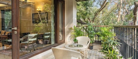 Uitzicht vanaf balkon