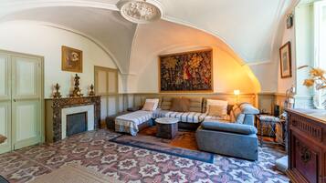 Télévision, cheminée