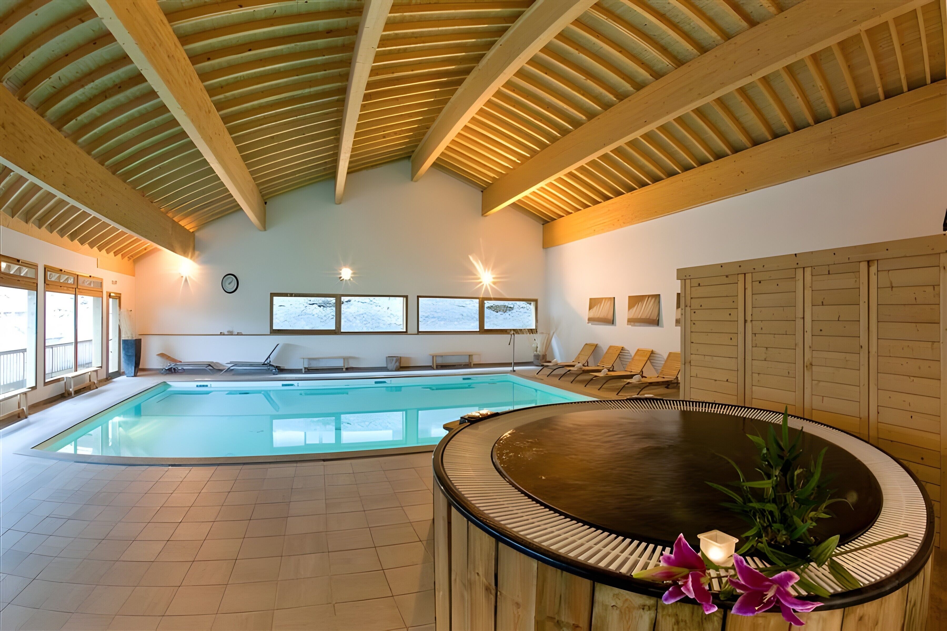 Indoor pool, a heated pool