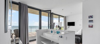 Cube23 - fireplace, sauna, fitness room, roof terrace, outdoor fireplace