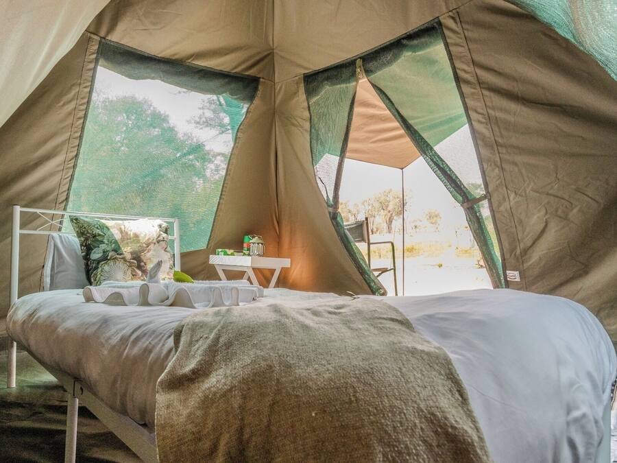 Basic Tent, 2 Single Beds, River View