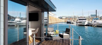 Oyster floating pod in St Helier Marina