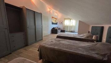 6 slaapkamers, een strijkplank/strijkijzer, wifi, beddengoed