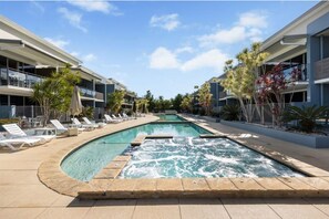 Outdoor pool, a heated pool