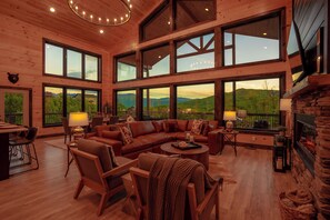 TV, fireplace, video games