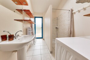 Shower, hair dryer
