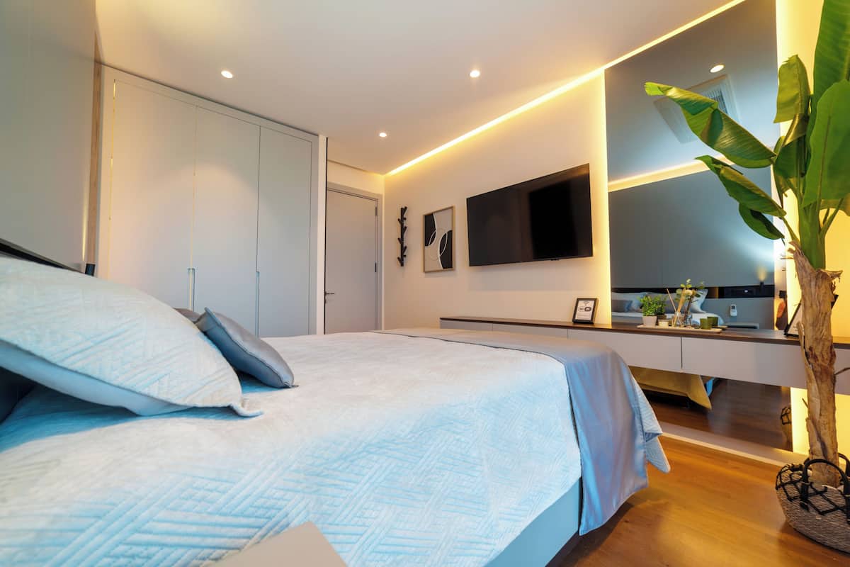 1 Schlafzimmer, Schreibtisch, laptopgeeigneter Arbeitsplatz