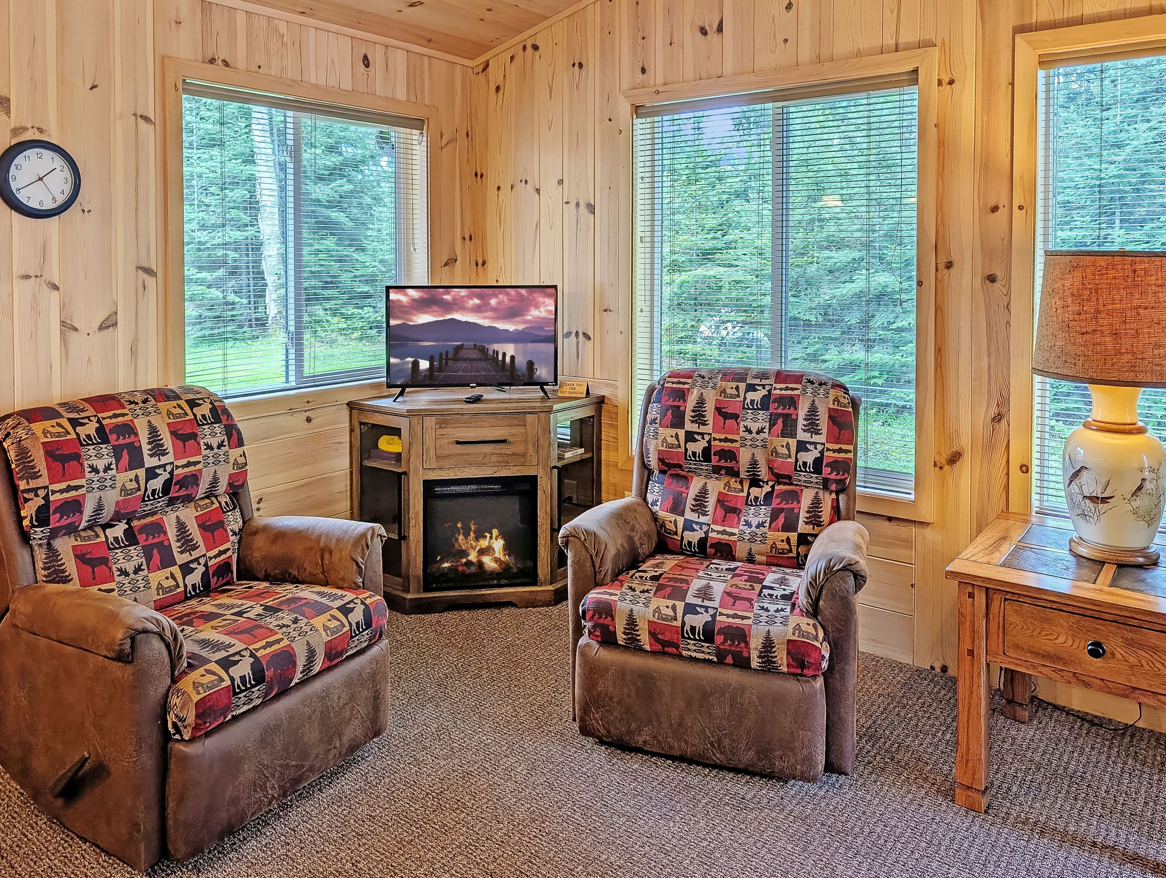Smart TV, fireplace