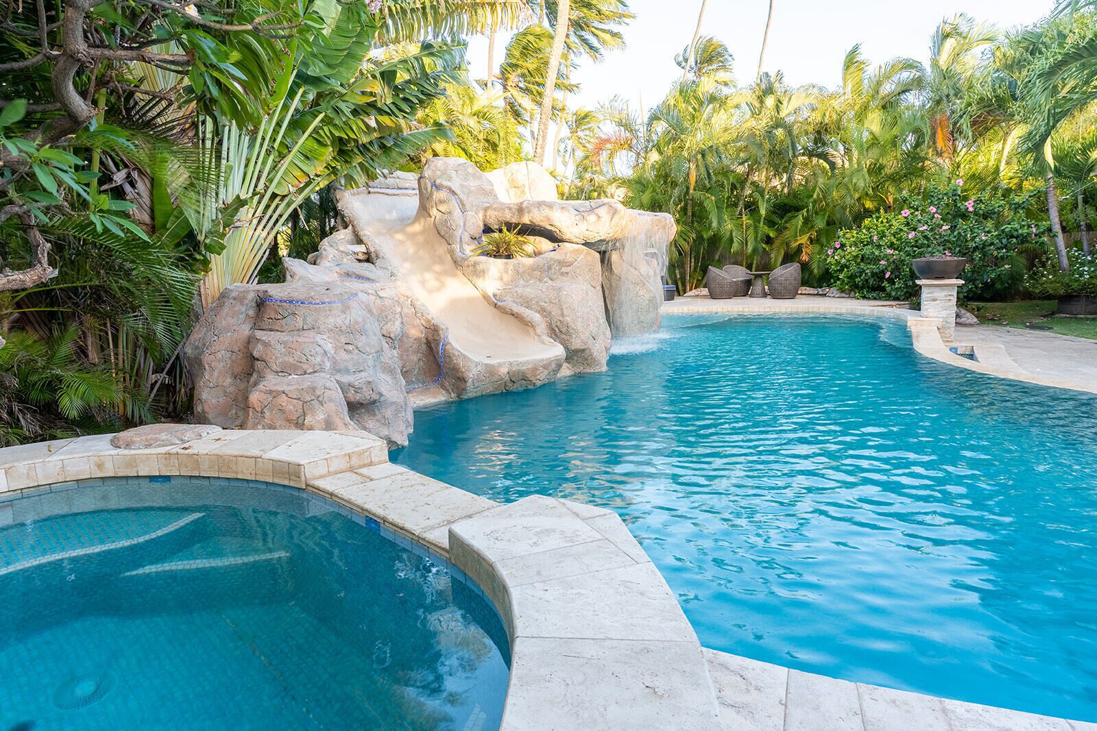 A heated pool