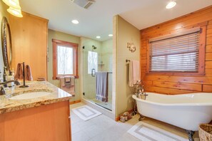Interior - Deck + Beach Access: Lakefront Cabin in Levering! (Levering)