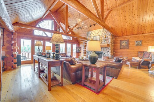 Deck + Beach Access: Lakefront Cabin in Levering!