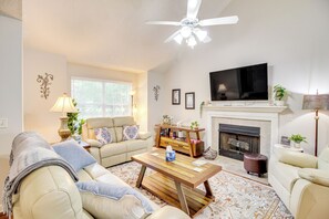 House (3 Bedrooms) | Front of property - Deck & Yard: Savannah Area Retreat! (Pooler)