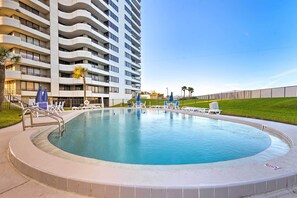 Apartment (3 Bedrooms) | Pool | Outdoor pool - Balcony w/ Ocean Views: Daytona Beach Gem w/ Perks (Daytona Beach)