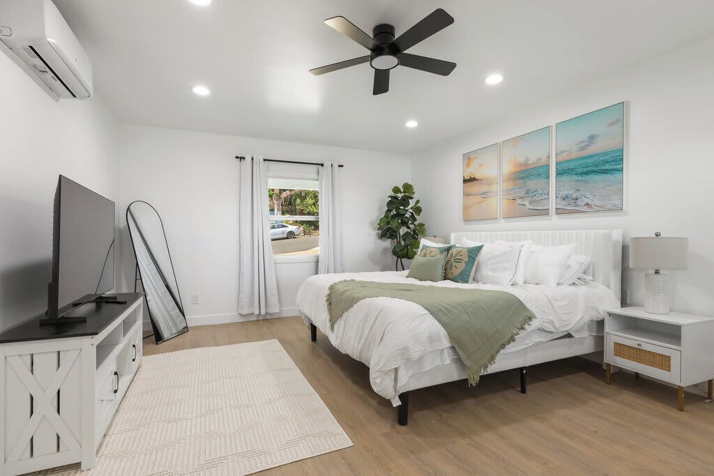 4 habitaciones, tabla de planchar con plancha, cuna de viaje y wifi 