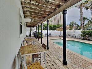 A heated pool