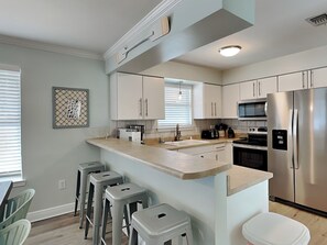 Fridge, microwave, oven, stovetop - Serenity Cottage | Gulfside Community, Private Pool + Bikes (Miramar Beach)