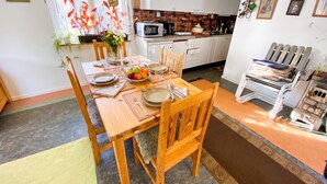Standard House, 1 Bedroom, Microwave (Charming Swedish Forest Cottage) | Dining - Charming Swedish Forest Cottage Motala (Motala)