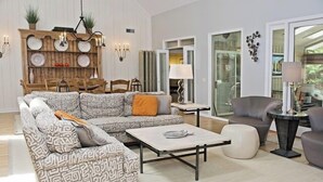 House, Multiple Beds, Kitchen, Pool View (2 Grey Widgeon) | Living area - 2 Grey Widgeon at The Sea Pines Resort (Hilton Head Island)