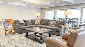 House, Multiple Beds, Kitchen, Garden View (14 Beach Lagoon Road) | Living area | 42-inch flat-screen TV with digital channels - 14 Beach Lagoon Road at The Sea Pines Resort (Hilton Head Island)