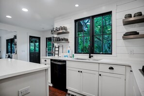 House, Multiple Beds, Kitchen, Pool View (31 S. Beach Lane) | Private kitchen | Coffee/tea maker, dining tables - 31 S. Beach Lane at The Sea Pines Resort (Hilton Head Island)