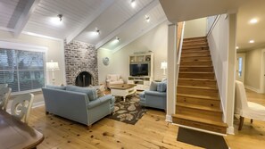 House, Multiple Beds, Patio, Pool View (26 Old Military Road) | Living area | 42-inch flat-screen TV with digital channels
