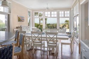 Luxury House, Multiple Beds, Patio, Ocean View (34 Surf Scoter) | Dining - Luxury, Stunning 6 Bedroom Home with Saltwater Pool on the Beach (Hilton Head Island)