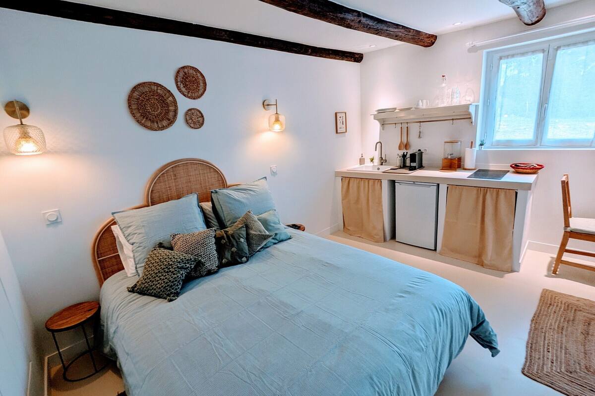 Chambre Double Confort, patio, vue jardin