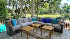 Maison, plusieurs lits, cuisine, vue jardin (147 N. Sea Pines Drive) | Vue de la chambre