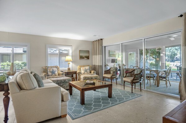 Villa, Multiple Beds, Kitchen (310A Beach Lagoon) | Living area | 42-inch flat-screen TV with digital channels