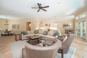 House, Multiple Beds, Patio, Pool View (47 Deer Run Lane) | Living area | 42-inch flat-screen TV with digital channels